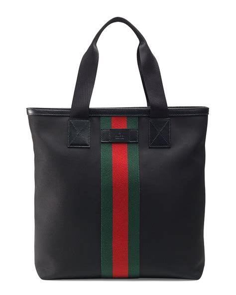 gucci canvas pouch black|Gucci black canvas tote bag.